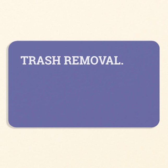 Junk Removal Trash Recycling Business Card (Junk Removal Business Cards)