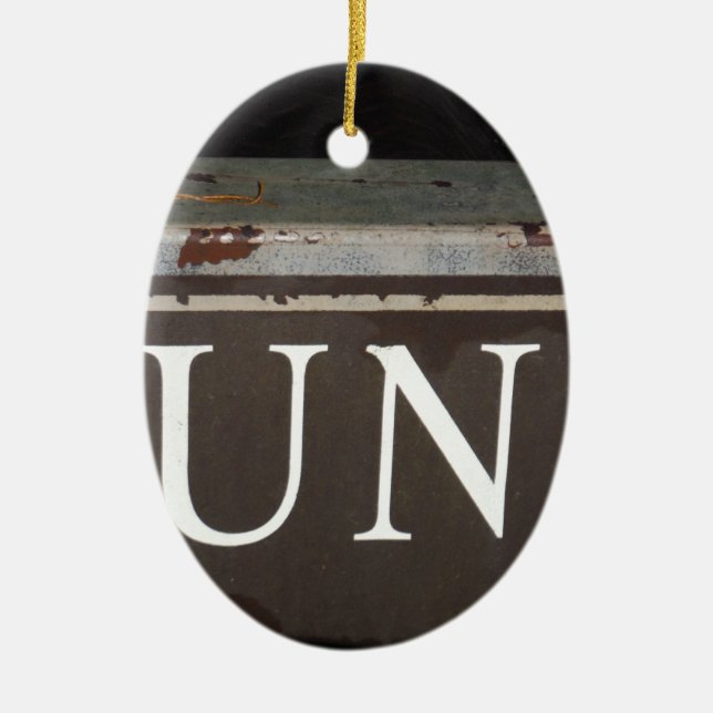 Junk: Vintage tow truck sign Ceramic Ornament (Front)