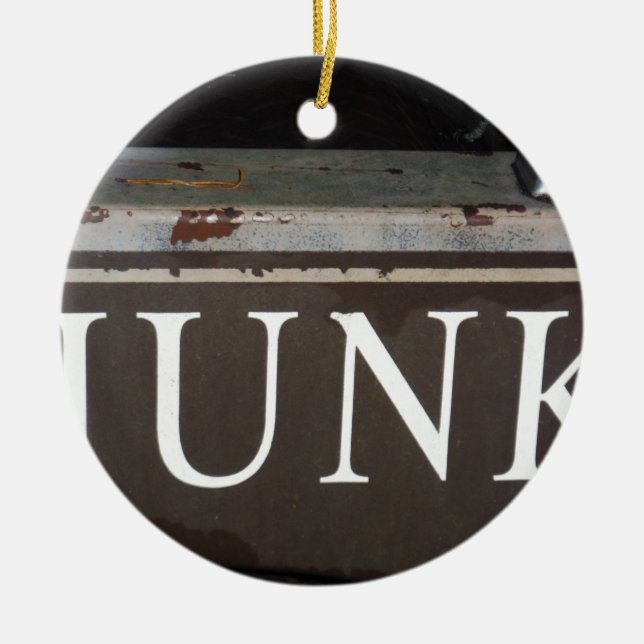 Junk: Vintage tow truck sign Ceramic Ornament (Front)