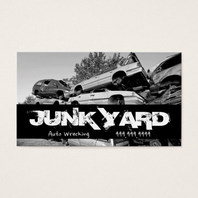 Junk Yard Auto Wrecking Removal Recycling Metal (Front)