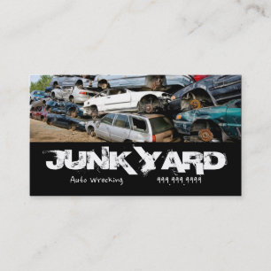 Junk Yard Auto Wrecking Removal Recycling Metal Business Card