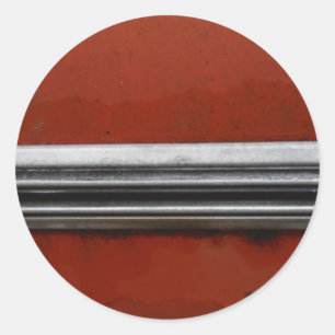 Junk Yard vintage car, Red and Silver Old Paint Classic Round Sticker