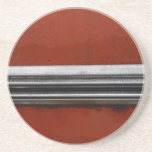 Junk Yard vintage car, Red and Silver Old Paint Coaster