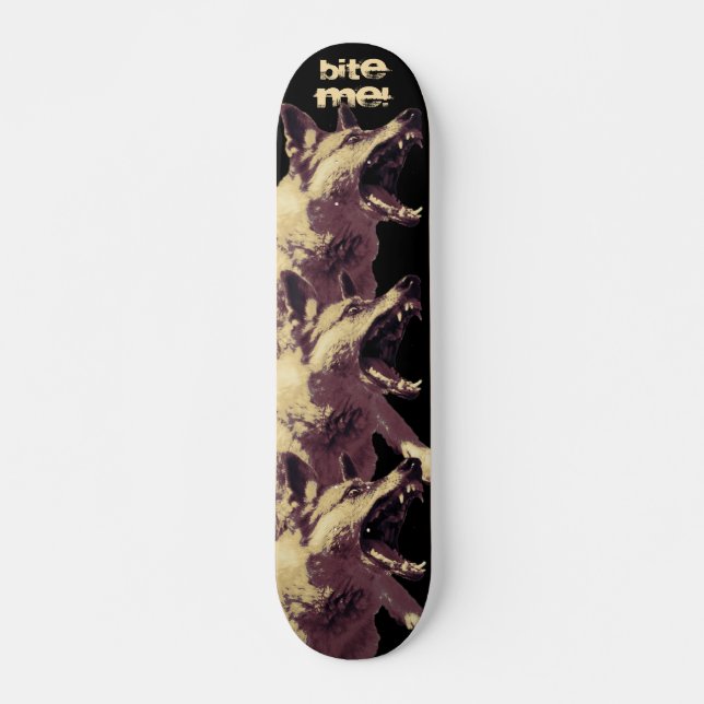 Junkyard Dog Mean German Shepherd Skateboard (Front)