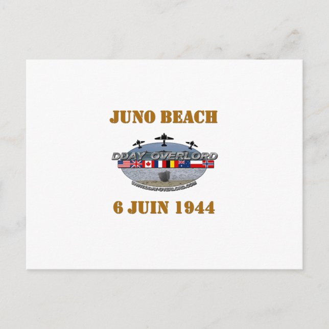 Juno Beach 1944 Normandy Postcard (Front)
