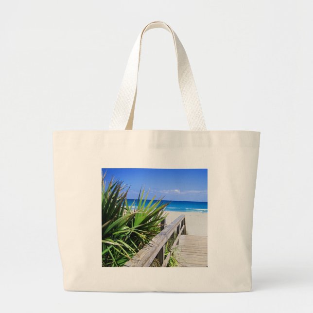 Juno Beach Florida Large Tote Bag (Front)