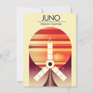 Juno - Mission to Jupiter Space art Invitation
