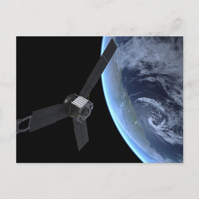Juno Spacecraft During Its Earth Flyby Postcard (Front)
