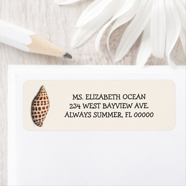 Junonia Seashell Cream Adresse de retour personnal (En situation)