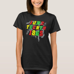 Junteenth 1865 Pride Black Girl Black Queen Melani T-Shirt
