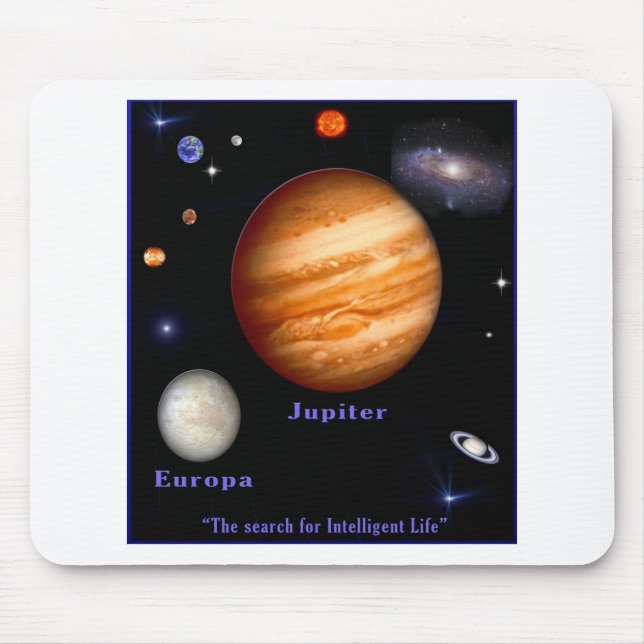 Jupiter and Europa Mouse Pad (Front)