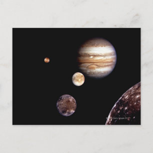 Jupiter and its Moons Postcard