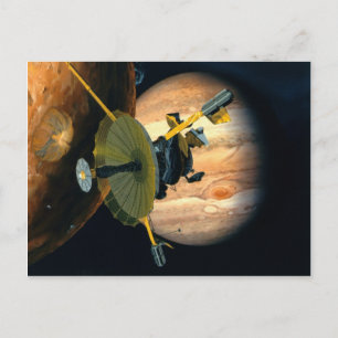 Jupiter and Lo Galileo probe Postcard