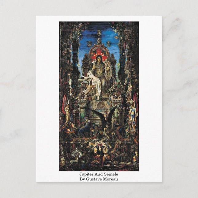 Jupiter And Semele By Gustave Moreau Postcard (Front)