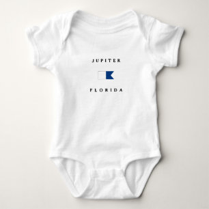 Jupiter Florida Alpha Dive Flag Baby Bodysuit
