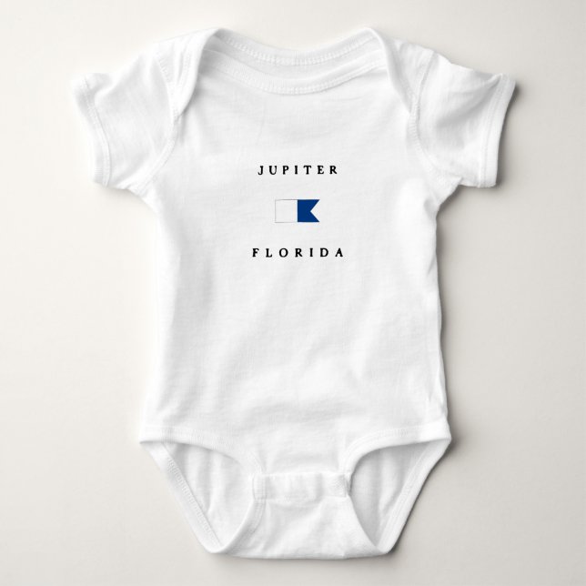 Jupiter Florida Alpha Dive Flag Baby Bodysuit (Front)