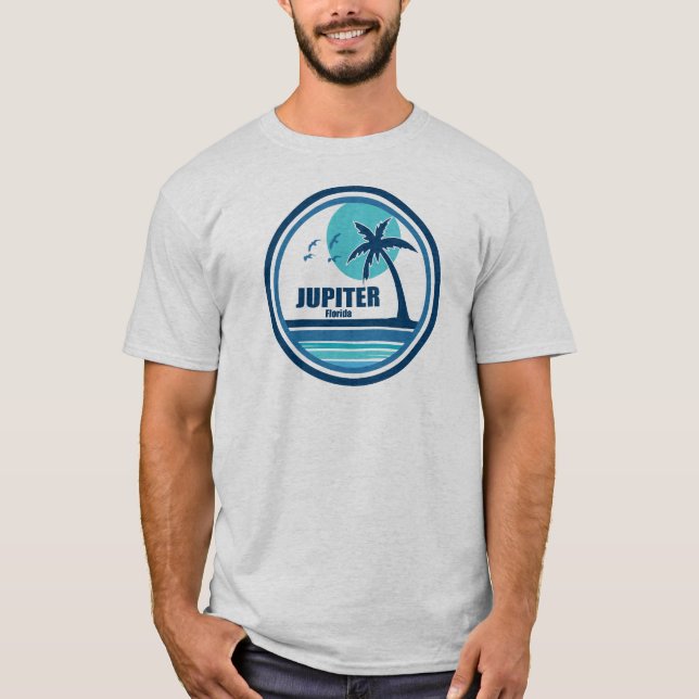 Jupiter Florida Palm Tree Birds T-Shirt (Front)