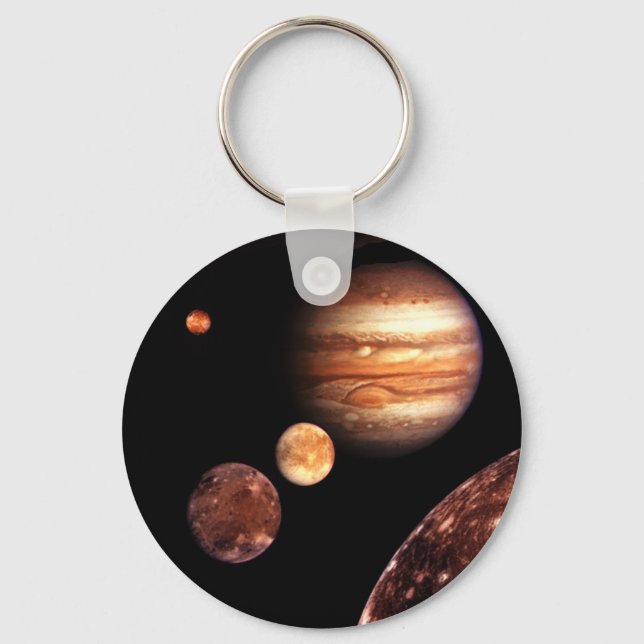 Jupiter Galilean Moons Space & Astronomy Gifts Keychain (Front)