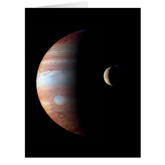 Jupiter Gas Giant Planet & Io Galilean Moon (Front)