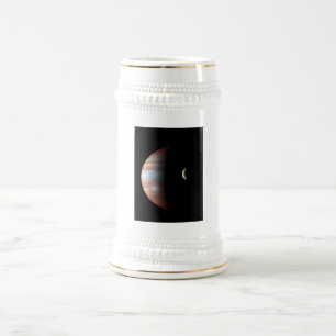 Jupiter Gas Giant Planet & Io Galilean Moon Beer Stein