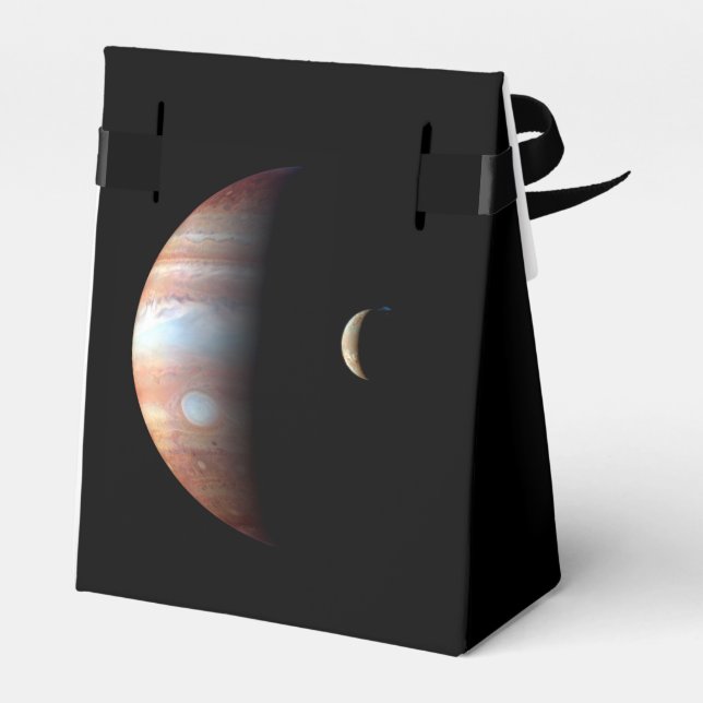 Jupiter Gas Giant Planet & Io Galilean Moon Favor Box (Back Side)