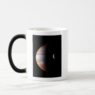 Jupiter Gas Giant Planet & Io Galilean Moon Magic Mug