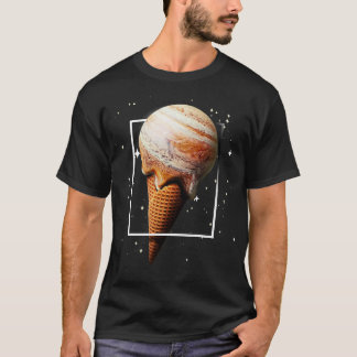 Jupiter Ice Cream Cone Planet Astronomer Astronomy T-Shirt