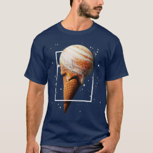 Jupiter Ice Cream Cone Planet Astronomer Astronomy T-Shirt