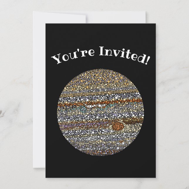 Jupiter In Dots Invitation (Front)
