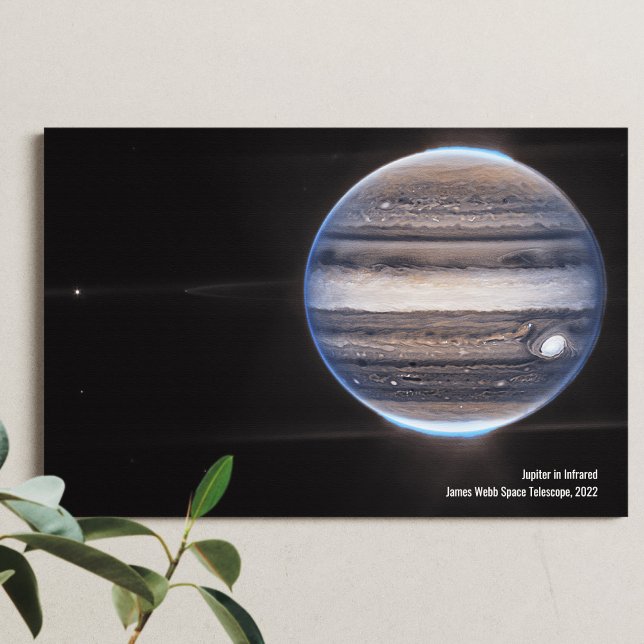Jupiter in Infrared, James Webb Space Telescope Canvas Print (Creator Uploaded)