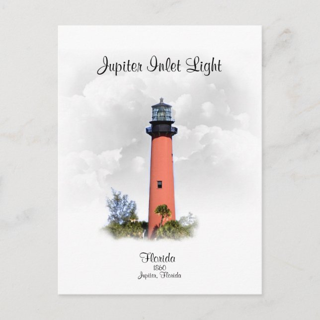 JUPITER INLET LIGHT - Florida Postcard (Front)
