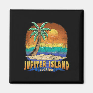 Jupiter Island Florida Vintage Distressed Souvenir Magnet