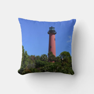 Jupiter Lighthouse Photo on a Throw Pillow