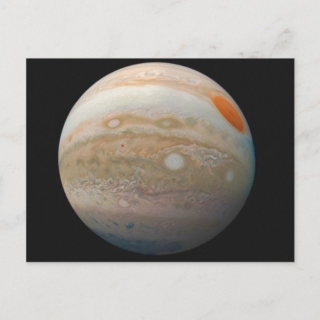 Jupiter Marble from Junocam Postcard (Front)