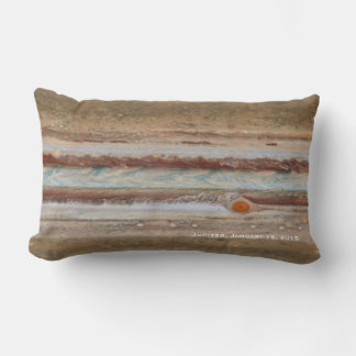 Jupiter Red Spot Close-Up Photograph Lumbar Pillow