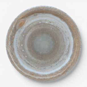 Jupiter South Pole Colour Map Paper Plate