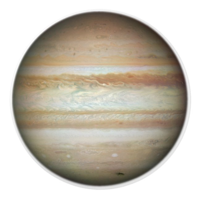 Jupiter Striped Solar System Planet Sagittarius Ceramic Knob (Front)