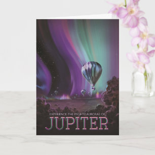 Jupiter Travel by Hot Air Balloon Bighty Auroras Card
