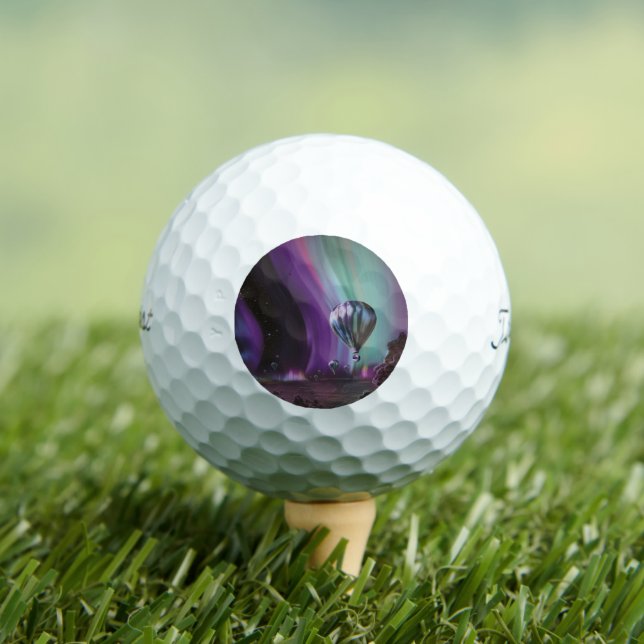 Jupiter Travel by Hot Air Balloon Bighty Auroras Golf Balls (Insitu Tee)