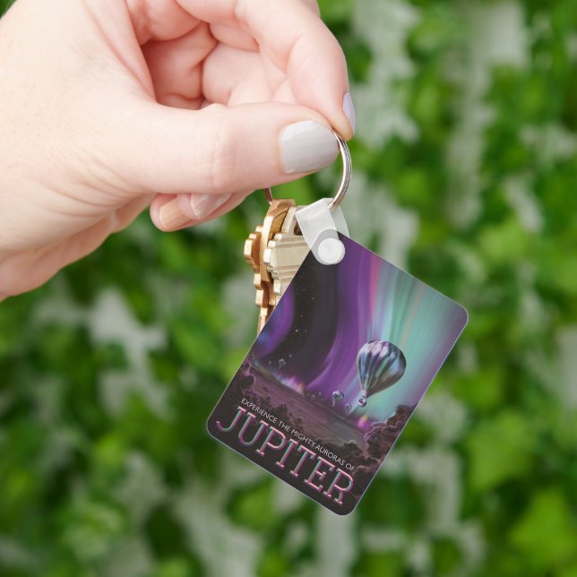 Jupiter Travel by Hot Air Balloon Bighty Auroras Keychain (Hand)