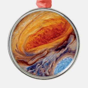 Jupiter's Great Red Spot - NASA Voyager Photo Metal Ornament