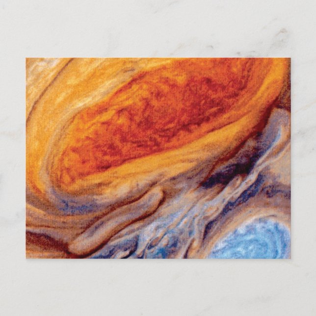 Jupiter's Great Red Spot - NASA Voyager Photo Postcard (Front)