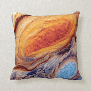 Jupiter's Great Red Spot - NASA Voyager Photo Throw Pillow