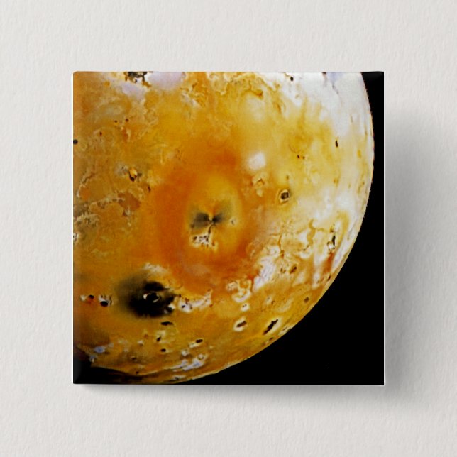 Jupiter's Moon Io 2 Inch Square Button (Front)