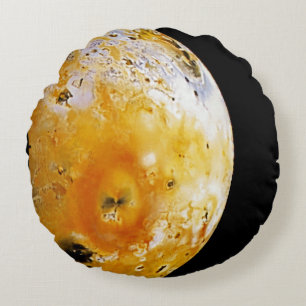 Jupiter's Moon Io Round Pillow