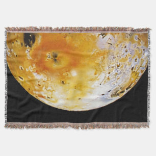 Jupiter's Moon Io Throw Blanket