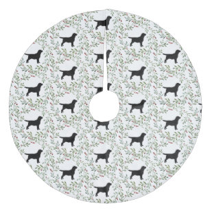 Jupon De Sapin En Molleton Black Labrador - Fêtes de Noël - Chien Black Lab