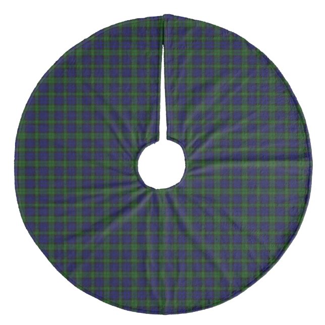Jupon De Sapin En Molleton Black Watch Tartan bleu vert Plaid (Devant)
