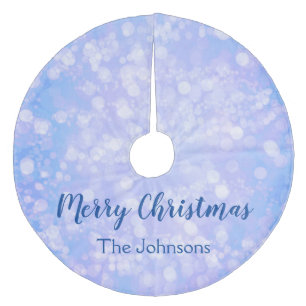 Jupon De Sapin En Molleton Blue Bokeh