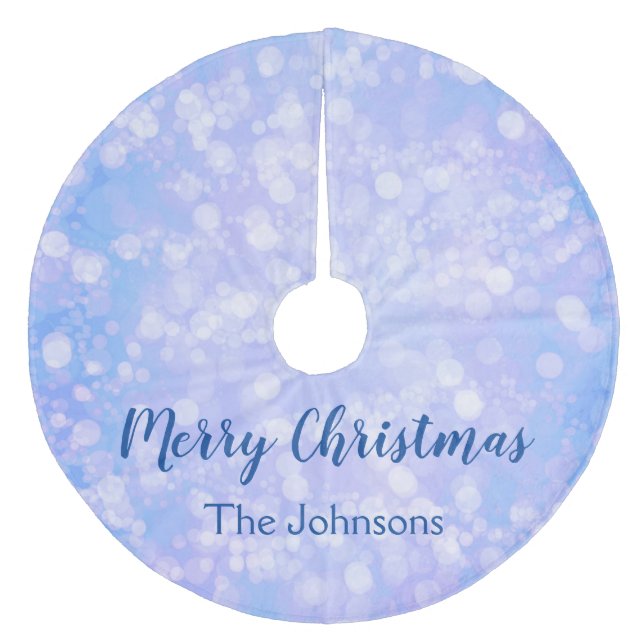 Jupon De Sapin En Molleton Blue Bokeh (Devant)